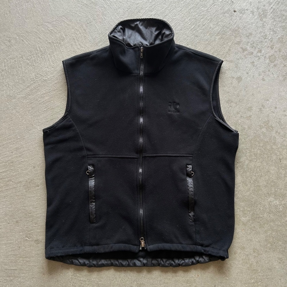 Vintage Pearl Izumi Fleece Vest Size Large Black Cycling Full Zip Outdoor Gorp